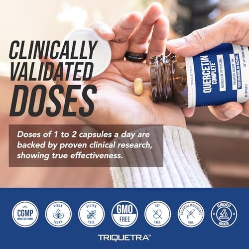 Quercetin Complete® Quercetin Phytosome with 50X Higher Absorption, Clinically Proven & Patented Quercefit – Most Effective Form of Quercetin – Enhanced with Bromelain, Zinc & Vitamin C (60 Capsules) - görsel 16