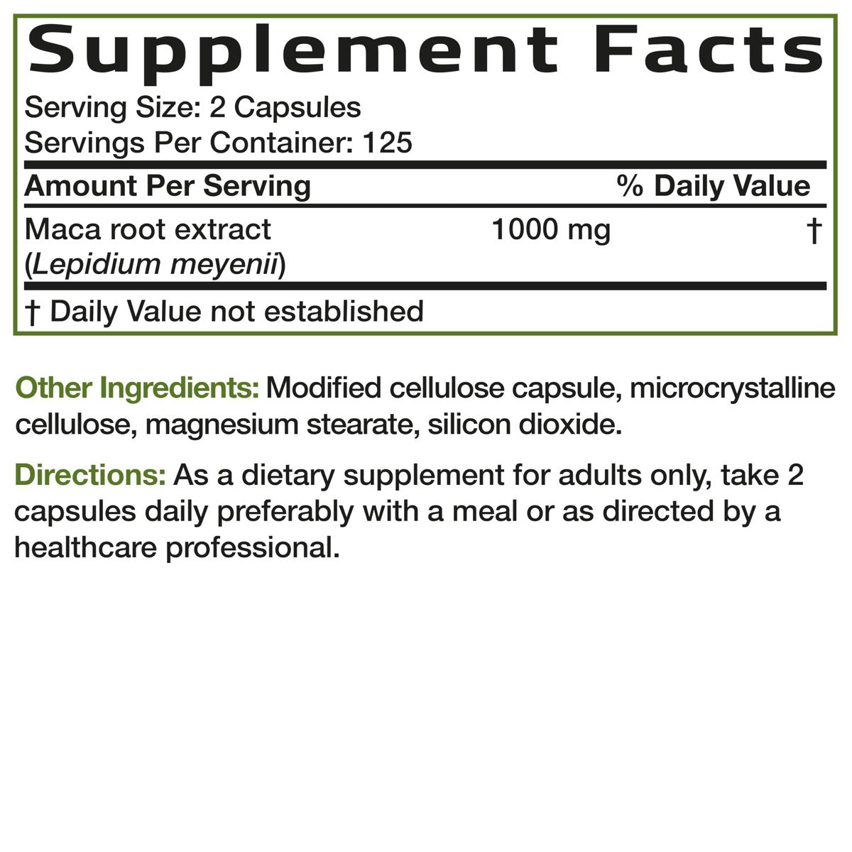 Bronson Maca Root Extra Lepidium Meyenii, Non-GMO, 250 Vegetarian Capsules - görsel 16