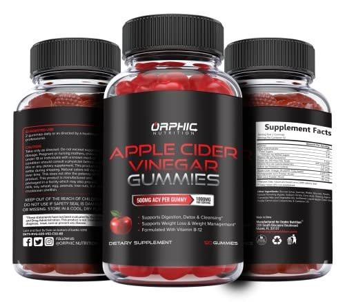 ORPHIC NUTRITION Apple Cider Vinegar Gummies 1000mg - Unfiltered ACV with Vitamin B12, Beetroot & Pomegranate (120 pcs) - görsel 14
