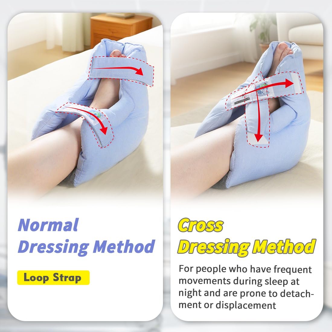 EZ Assistive 1pc Heel Protector Cushion Foot Pillow Remove Pressure and Bedsores, Heel Protectors for Pressure Sores for Heal Protection - görsel 17