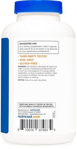 Nutricost Vitamin C 500mg, 240 Capsules, Vegetarian, Gluten Free & Non-GMO - görsel 10