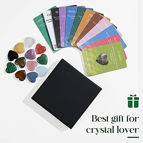 12 PCS Natural Heart Crystals Shaped Healing – Versatile Use: Use them for crystal healing, chakra balancing, – Image 14