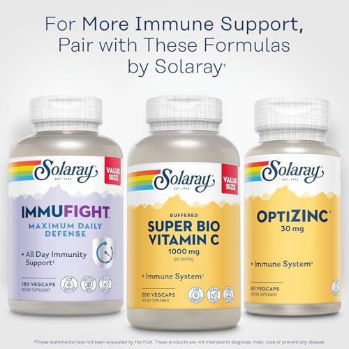 Solaray Super Bio Buffered Vitamin C 1000mg, Two-Stage, Timed Release Vitamin C with Bioflavonoids, Immune Support Supplement - High Absorption, Vegan, 60 Day Guarantee, 180 Servings, 360 VegCaps - görsel 12