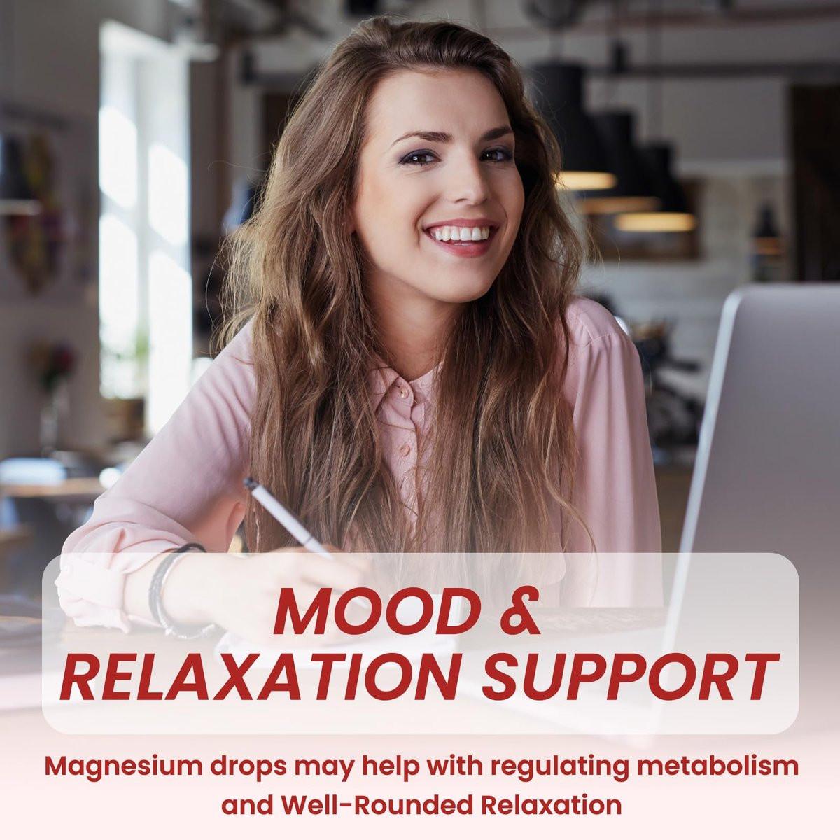 Triple Magnesium Complex Supplement, Magnesium Glycinate, Blend, Citrate Liquid Drops 1000mg with Ashwagandha, CoQ10, Vitamin B6, C, D, Zinc - Support Calm Stress Relief, Bone, Muscle, Mood Vegan - görsel 14