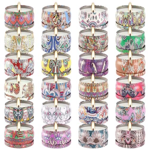Scented Candles Gift Set, 2.5 oz Soy Wax Aromatherapy Candle for Home, Romantic Candles Gift for Mother Day Christmas Valentines Birthday (24 Pack) - görsel 18