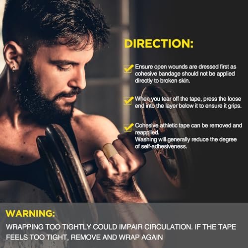 OK TAPE 12 Rolls Self Adhesive Bandage Wrap, Elastic Athletic Tape, Self Stick Bandage Tape, Vet Wrap, Medical Wrap for Wrist, Feet, 2" x 5 Yards - Pink - görsel 12