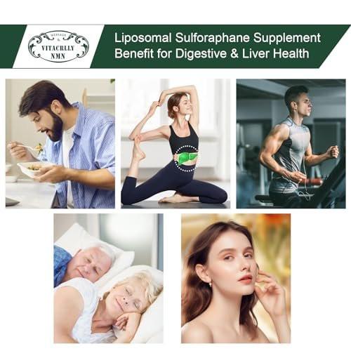 900MG Liposomal Sulforaphane Supplement Broccoli Extract, Liver Supplement for Antioxidant, Digestion, Cellular Health 60 Capsules - görsel 12