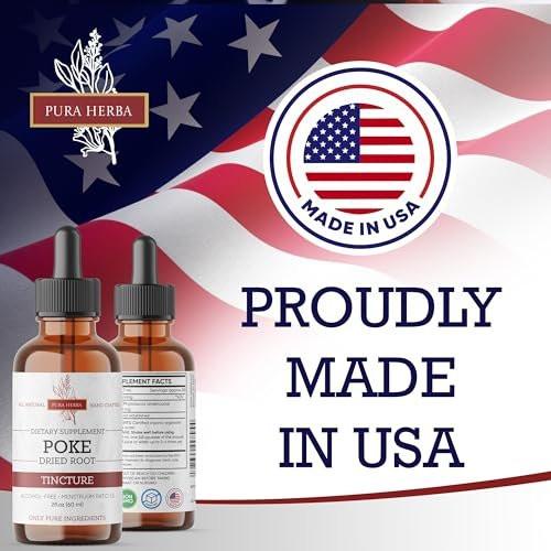 Pura Herba Organic Poke Root Tincture | Poke Root Extract Liquid | Herbal Supplement for Immune Support & Lymphatic Health | Vegan | Alcohol-Free | Non-GMO | Made in USA | 2 Fl Oz - görsel 8