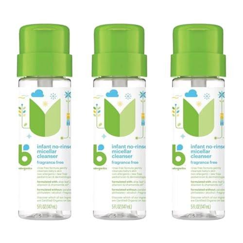 BabyGanics Infant No-Rinse Micellar Cleanser, 5 Fl Oz (Pack of 3) - görsel 2