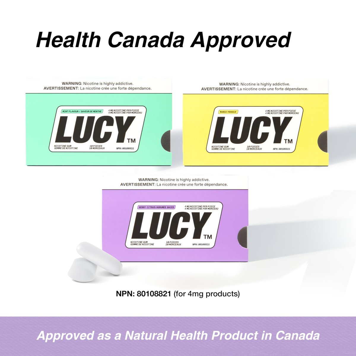 Lucy Nicotine Gum 4mg, 30 Count [Sample – Sample Pack Size: Perfect for trying out the product or for short-term – Image 16