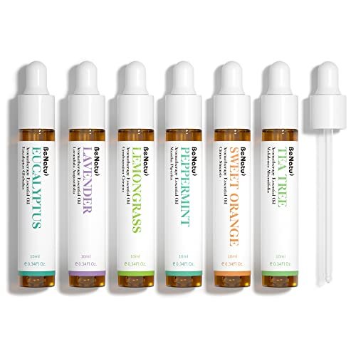 Essential Oils Set (Eucalyptus, Lavender, Lemongrass, Peppermint, Tea Tree, Orange) for Diffuser, Topical Skin, Body, Natural Home Fragrance Gift for Women & Men - görsel 10