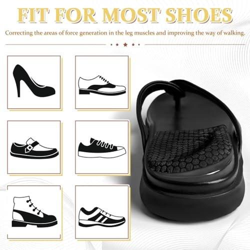 BIGGCOOL Corrective Insoles for Supination & Over-Pronation, Orthotics Medial & Lateral Heel Wedge Inserts for Foot Alignment, Bow Legs, Knee Pain (Black-3 Layers, L: Women 8-12/Men: 7.5-13) - görsel 12