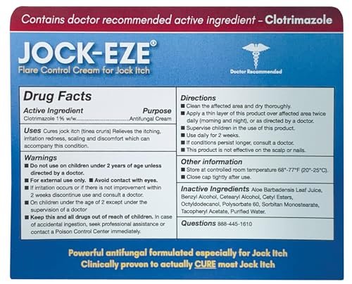 JOCKEZE Flare Control Cream (0.5oz) - Just for Jock Itch - görsel 15