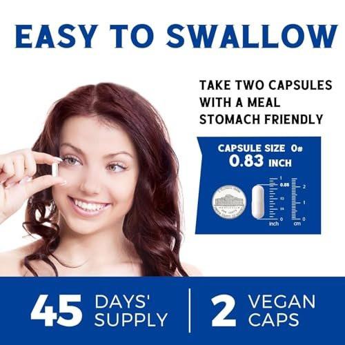 Vitalibre 10 in 1 Magnesium Complex, 420mg Elemental Magnesium | Ultra Strength, Max Absorption | Chelated Magnesium Supplement for Nerves, Bone & Heart Health | Non-GMO, 90 Vegan Capsules - görsel 7