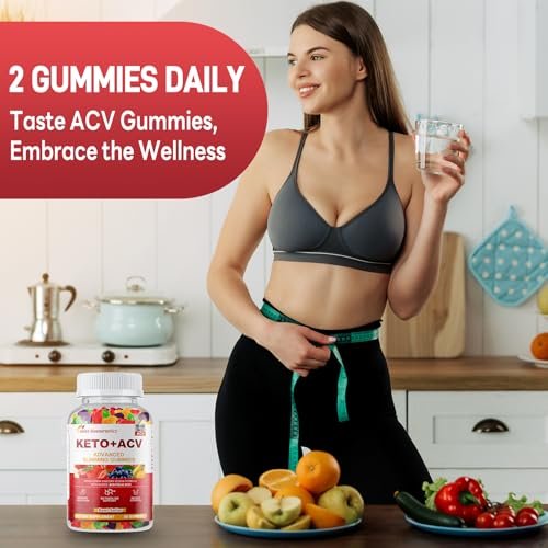 Keto Apple Cider Vinegar Gummies, Keto ACV Gummy Diet Supplement, Advanced 1500mg ACV Gummies with Folate, B12, B6 and Keto Support for Women Men, Gelatin-Free, Vegan & Non-GMO (Multi-Flavor) - görsel 16