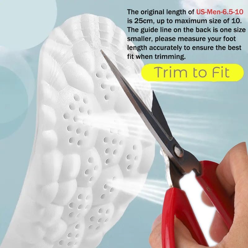 Insoles for Men and Women Cloud Like Sole Inserts with Arch Support Memory Foam (US-Men-6.5-11) - görsel 10