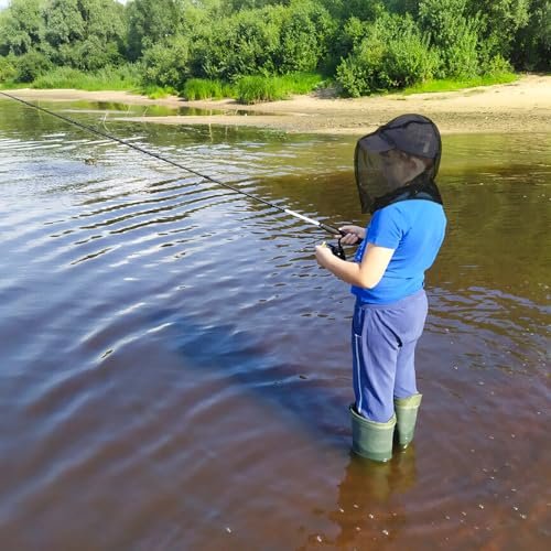 gumkeg Premium Kids Mosquito Head Net for Insect, 2 Pack, Fly & Bug Protection | Ultra Large & Long, Extra Fine Holes for Camping, Hiking, Fishing, Safari, Fits All Hats for 5-12 yrs Children - görsel 14