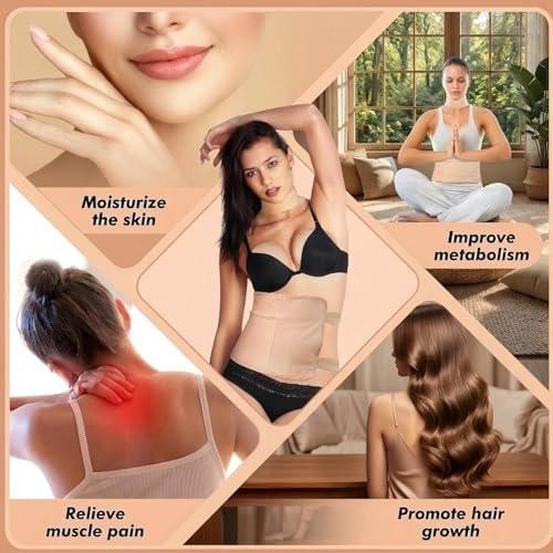 Castor Oil Pack Wrap Boost Wellness Overall, Reusable Organic Castor Oil Packs with Soft Cotton Lining for Stomach Neck Breast Easy to Use - görsel 14