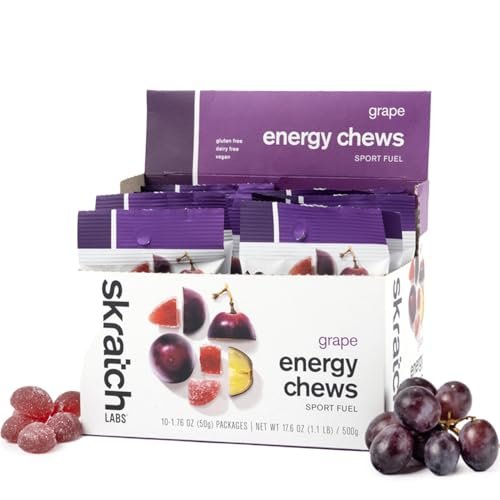 Skratch Labs Energy Chews | Gummies for Running, Cycling & Endurance Quick Carbs for Athletes, Easy to Digest, Real Fruit | Gel Alternative for Long Runs & Rides | Grape 10 Pack | Gluten Free, Vegan - görsel 12