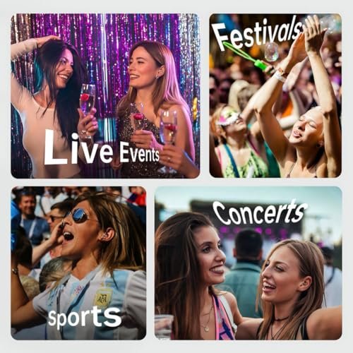 Relaxcharm Concert Ear Plugs – Soft, Reusable Hearing Protection with Comfortable Fit, Ear Plugs for Concerts, Noise Reduction for Live Music, Festivals, Raves (XS/S/M/L/Double-Lay Tips, 19dB) - görsel 12