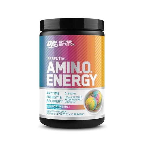 Optimum Nutrition New Flavor Amino Energy - Pre Workout with Green Tea, BCAA, Amino Acids, Keto Friendly, Green Coffee Extract, Energy Powder - Rainbow Sherbet, 30 Servings (Packaging May Vary) - görsel 16