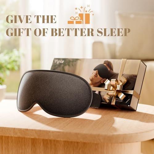 Vynix Sleep Mask for Men Women - 100% Blackout Eye Masks for Sleep, Zero Pressure 3D Sleeping Mask, Adjustable Light Blocking Eye Cover Blindfold for Travel, Nap, Night Work, Office - Gray - görsel 18