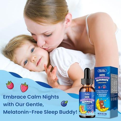 Magnesium Glycinate for Kids - Magnesium Glycinate Liquid Drops with L-Theanine Omega-3, Vitamin B6, D3, Zinc - Support Sleep, Relaxation, Calm & Focus - 2 Fl Oz, Mixed Berry Flavor - görsel 12
