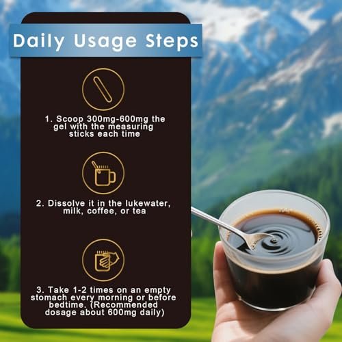Himalayan Shilajit Organic Shilajit Resin, High Potency Shilajit for Men and Women, 600mg Pure Natural Resin with 85+ Trace Minerals and Fulvic Acid, Energy, Strength, Immune Support, 30 Grams - görsel 14
