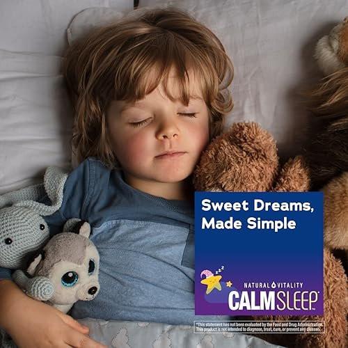 Natural Vitality Kids Calm Sleep Melatonin | 1mg Chewable Tablets | 100% Drug Free | Nighttime Grape Flavored Supplement | 60 Count - görsel 8