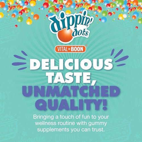 Dippin' Dots Magnesium Gummies for Women, Men & Kids – Razzle Raspberry – Magnesium Citrate Gummies with No Artificial Colors or Flavors – Vegan Friendly Calm Nerve Bone & Muscle Supplement (60 Count) - görsel 14