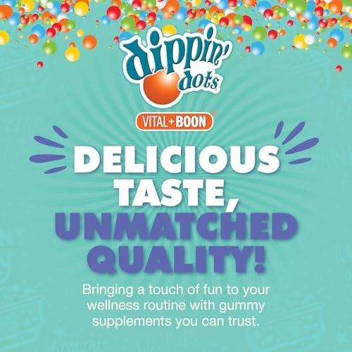 Dippin' Dots Magnesium Gummies for Women, Men & Kids – Razzle Raspberry – Magnesium Citrate Gummies with No Artificial Colors or Flavors – Vegan Friendly Calm Nerve Bone & Muscle Supplement (60 Count) - görsel 14