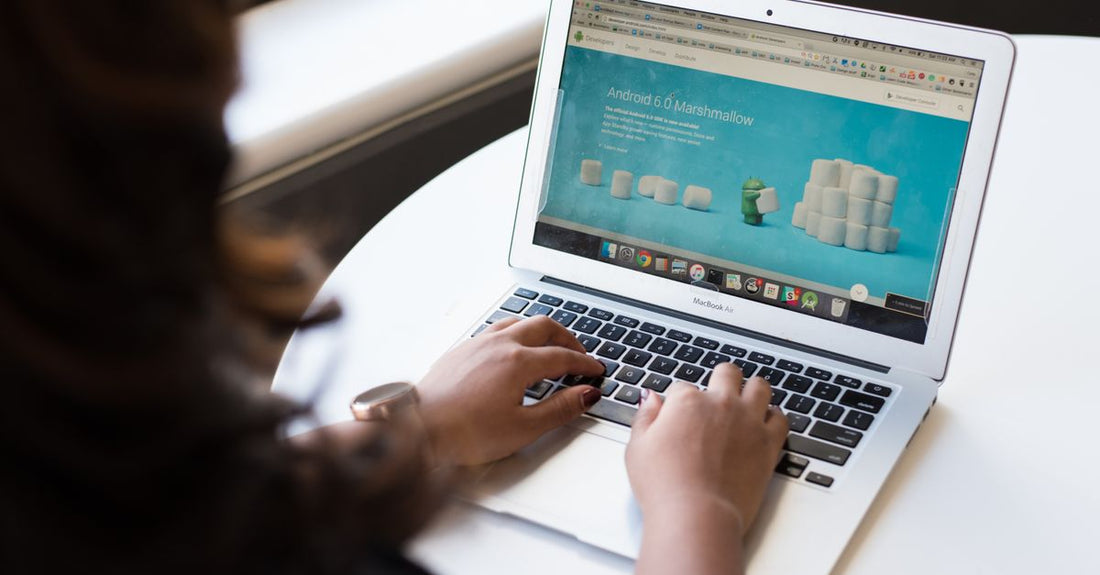 A laptop displaying a well-structured website homepage design, illustrating the home page buying guide UK concepts.