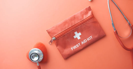 A well-organized first aid kit with dressings, bandages, and healing creams for the best first aid UK 2026.