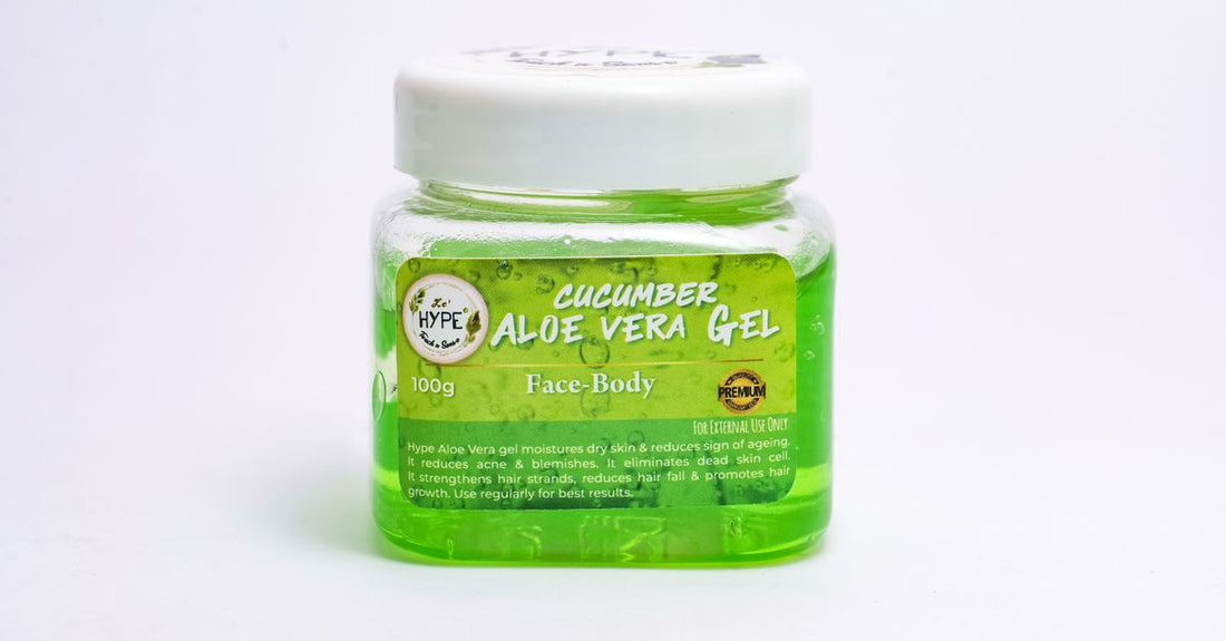 A clear bottle of pure aloe vera gel next to a fresh aloe leaf, representing the best aloe vera UK 2026 options for natural skin soothing.
