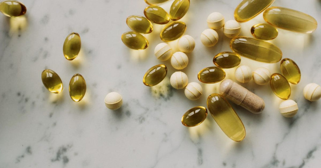 Vitamin D supplement bottle on a clean white background