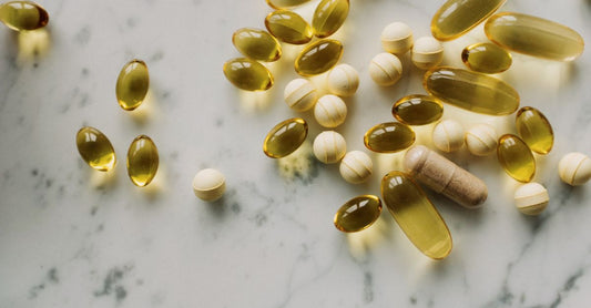 Vitamin D supplement bottle on a clean white background