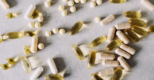 Jar of acidophilus probiotic capsules on a clean surface, highlighting digestive health supplements