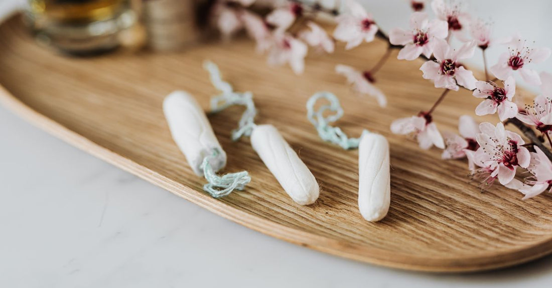 Organic tampons without applicator boxes on a clean surface