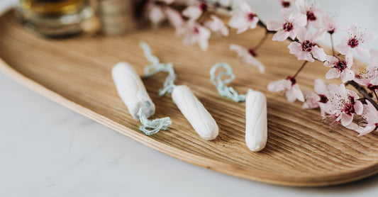 Organic tampons without applicator boxes on a clean surface
