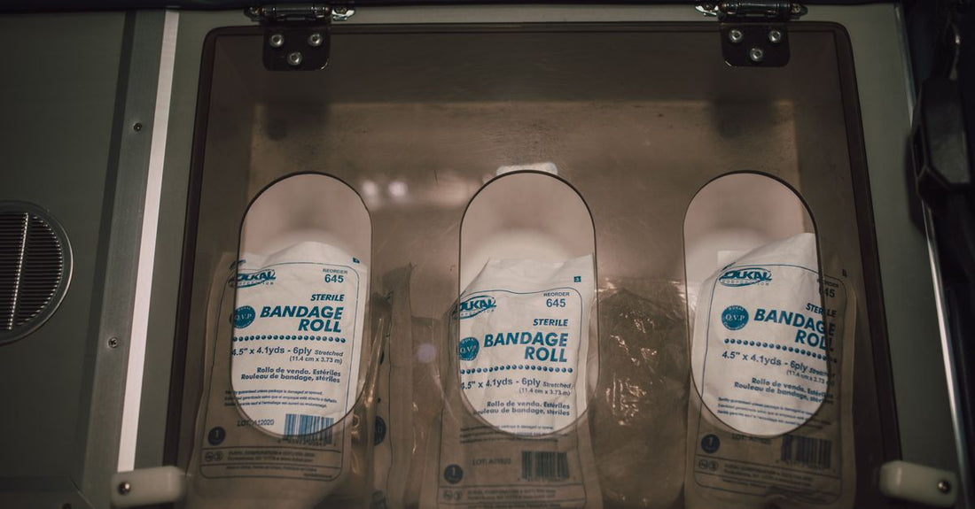 Assorted adhesive bandages displayed on a clean surface, representing the best adhesive bandages 2026 available in the UK.