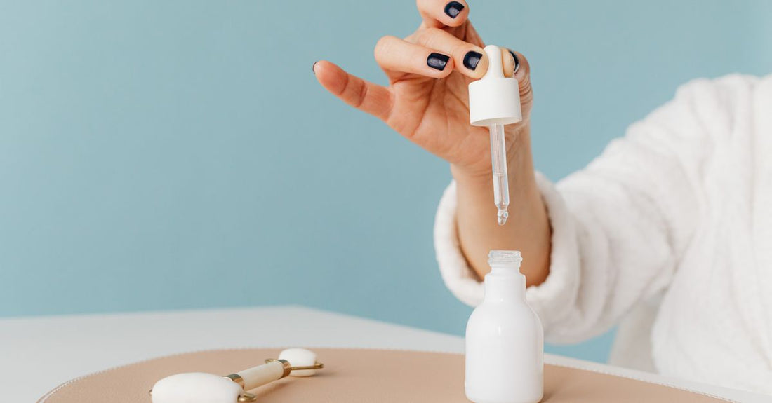 A glass bottle of trace mineral liquid supplement on a clean white background, representing the best trace minerals UK 2026.