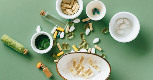 Milk thistle for hangover supplement capsules arranged on a flat surface