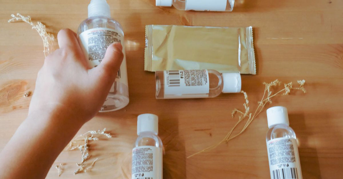 Best hand sanitizers UK 2026 bottles arranged on a clean surface showcasing different gel formulations.