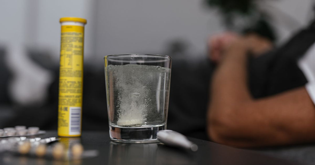 A selection of vitamin B12 supplements including sublingual tablets and liquid drops on a clean surface, illustrating the B12 buying guide choices available at Nutrisentra.