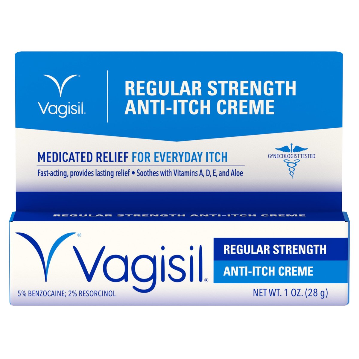 Vagisil Regular Strength Anti-Itch Feminine Cream for Women, Gynecologist Tested, Hypoallergenic, Fast-acting and Long-lasting Itch Relief, Vaginal Moisturizer Soothes and Cools, 1 oz (Pack of 1) - görsel 1