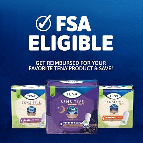 Tena Sensitive Care Incontinence Pads, – Extra Coverage: Longer and wider design than standard pads ensures full – Image 16