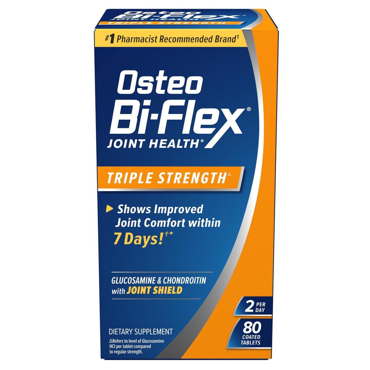 Osteo Bi-Flex Triple Strength Glucosamine Chondroitin Supplement, Improve Joint Function, Strength, Flexibility, Mobility 80 Coated Tablets - görsel 3