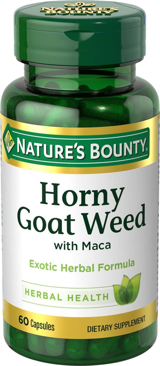 Nature's Bounty Horny Goat Weed with Maca, Herbal Health Supplement, 60 Capsules - görsel 7