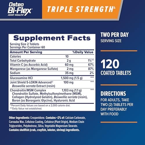 Osteo Bi-Flex Triple Strength Glucosamine – Triple Strength Formula: Delivers a high concentration of glucosamine – Image 1