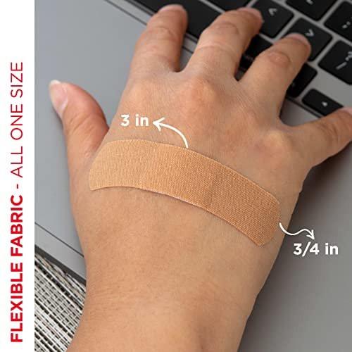 BAND-AID Brand Flexible Fabric Adhesive Bandages with Memory-Weave Fabric, Quilt-Aid Comfort Pad & Hurt-Free Pad; Wound Care for Minor Cuts, Scrapes, & Wounds, Assorted Sizes, 2 x 100 Count - görsel 10